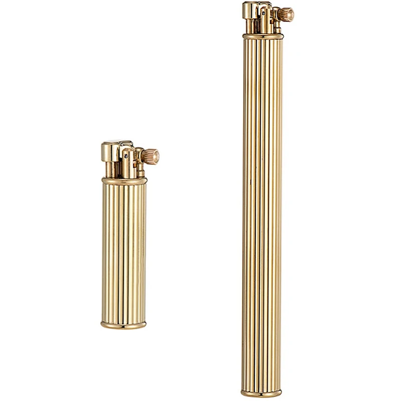 Lipstick Cylindrical Seal Gassoline Brass Lighter Vintage Collection Manual Pipe Oil Cigarette 71mm 167mm | Дом и сад