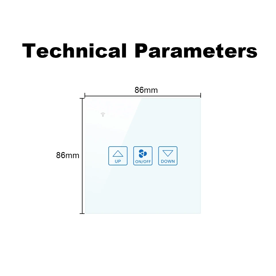 Сенсорный переключатель с управлением скоростью вентилятора, Wifi, умный роскошный Кристальный панельный переключатель, приложение Tuay, дистанционное управление, 90 в, 250 В, ЕС, Великобритании, беспроводной переключатель