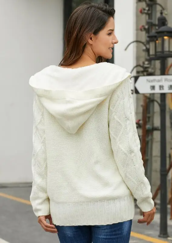 New Single Breasted Cotton Sweater Coat For Women