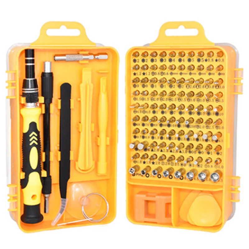

115 in 1 Screwdriver Set of Screw Driver Bit Set Multi-function Precision Mobile Phone Repair Device Hand Tools Torx Hex