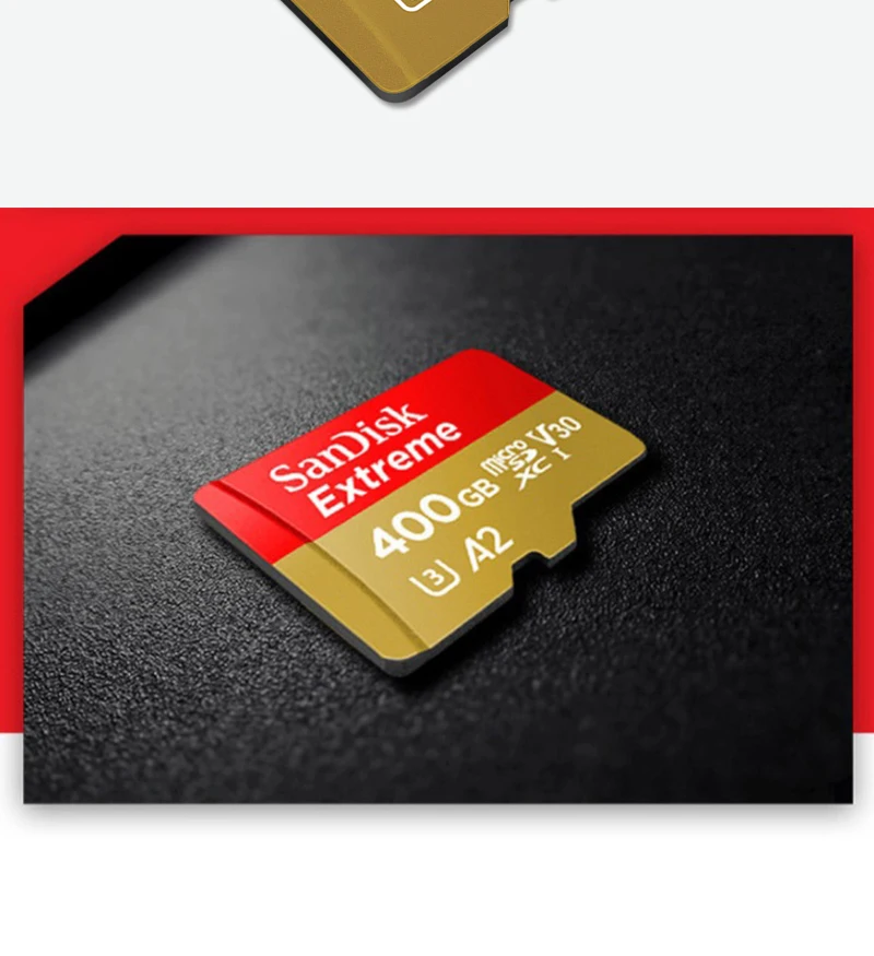 Новое поступление SanDisk MicroSD карта 64 Гб 128 ГБ 256 Гб карта памяти Экстремальный V30 U3 A2 MicroSDXC UHD TF карты скорость вспышки для камеры