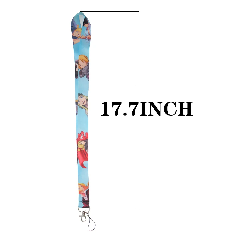 PC191 Аниме Стальной Брелок-Алхимик Lanyards держатель удостоверения личности ID карта Пропуск Тренажерный зал мобильный телефон бейдж держатель ключевой ремень