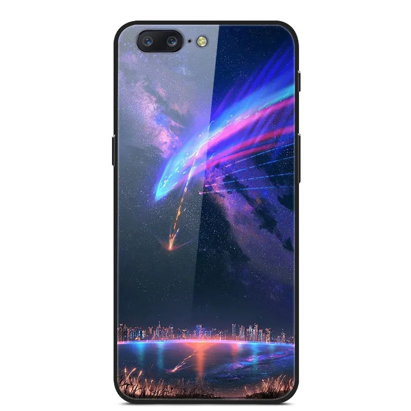 Для Oneplus 5 5 T чехол из закаленного стекла жесткий чехол для телефона для Oneplus 7 Pro TPU бампер чехол s для One plus 5 T 7 Pro Coque - Цвет: 40