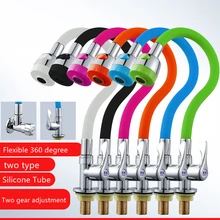 Flexible Hose Silicone Tube Kitchen Faucet 360 Degree Water Tap Filter General Interface bathroom faucets home improvement