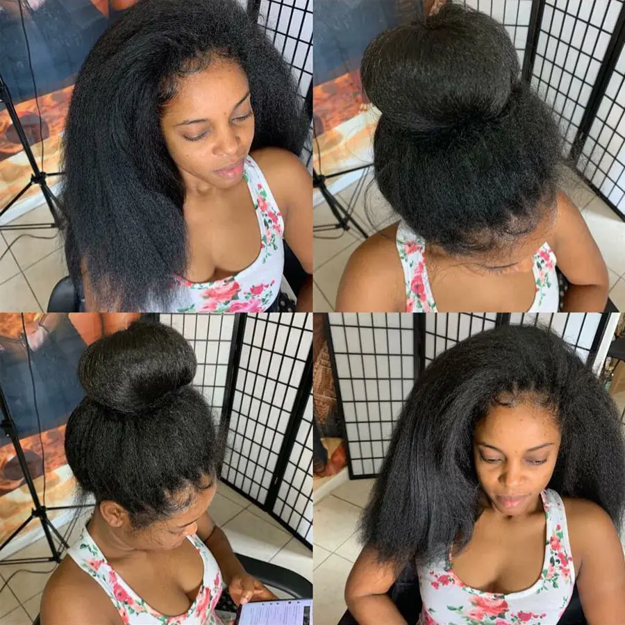 Apliques com cabelo humano