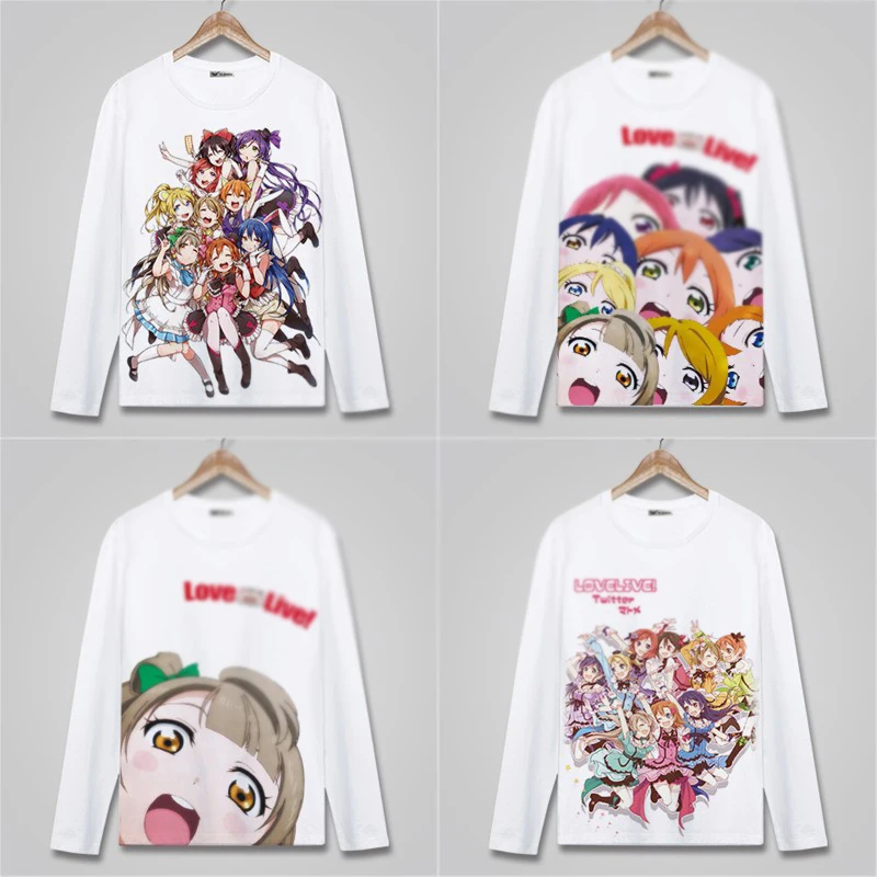 1 шт. аниме Kotori Minami LoveLive! Школьный проект idol футболка унисекс с длинными рукавами
