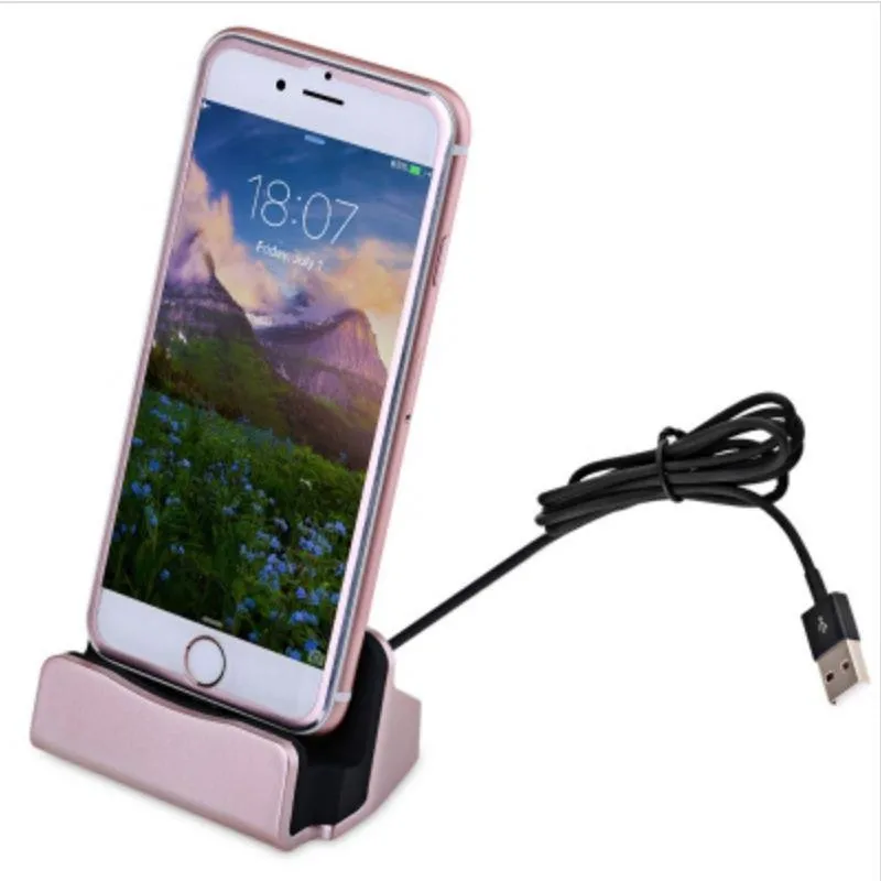 

Phone Stand For iPhone Huawei Y Enjoy P Smart Dock Station Sync Data Fast Charging Cradle Charger Android MicroUSB Type C Charge