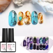 Lghzlink белый прозрачный Цветущий рисунок УФ гель лак для ногтей гель лак DIY волшебный эффект цветения цветок Hybird органический гель лак