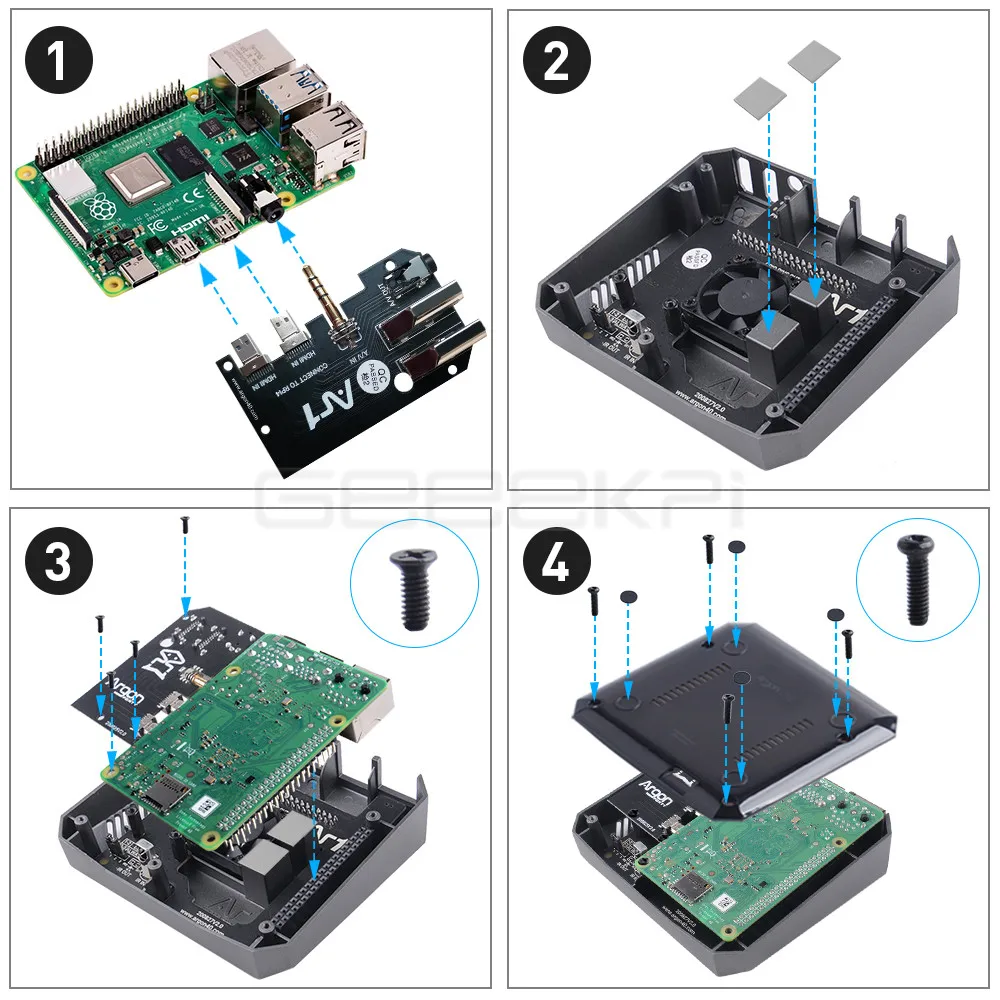 Geeekpi argônio um v2 raspberry pi 4