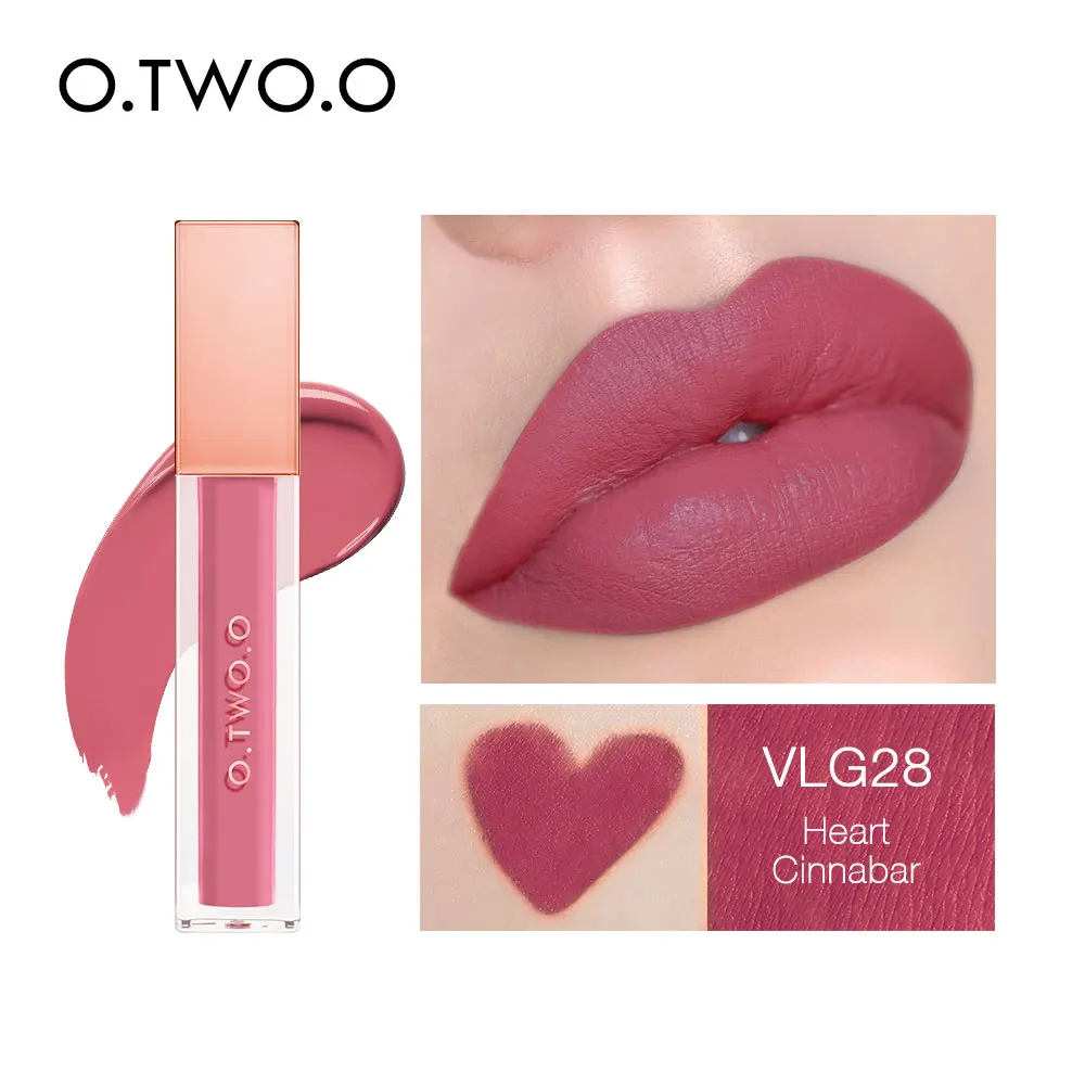 

O.TWO.O Long Lasting Waterproof Lipstick Liquid Matte Texture Nude Velvet Glossy Lip Gloss Makeup 5.7ml