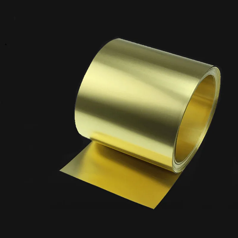 0.02//0.03//0.05//0.1//0.2mm Foil Plate Strip Brass Metal Sheet 20-100mm Width 100cm