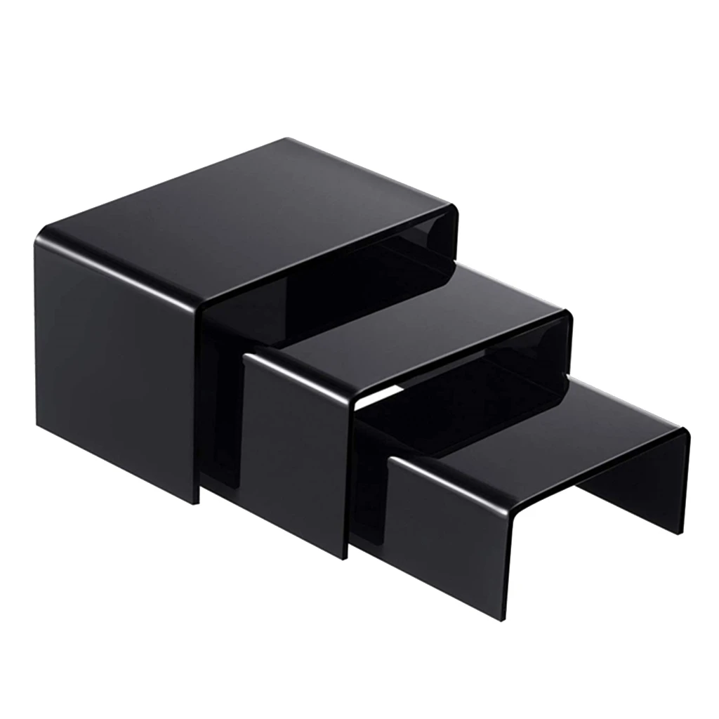 3Pcs/set Acrylic Display Stand Jewelry Showcase Storage Rack Shelf Holder display cabinet Rack Showcase Fixture
