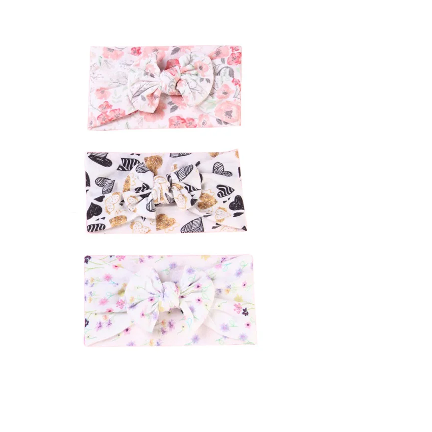 Повязка на голову для девочек милая повязка с принтом и бантом маленьких