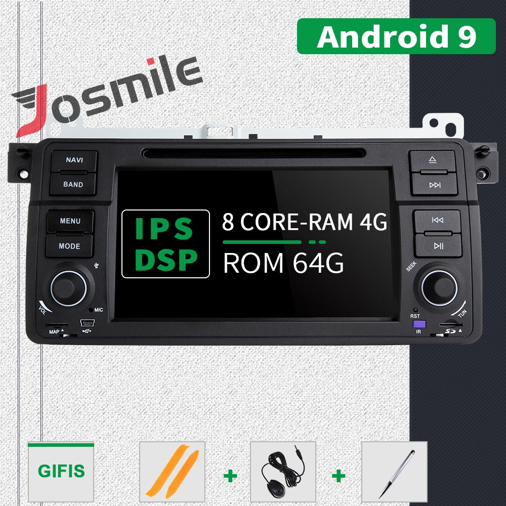 

PX5 IPS DSP 8 Core 4GB RAM 1Din Android9.0 Car Radio For BMW E46 M3 Rover 75 Coupe 318/320/325/330/335 Navigation DAB+ Carplay