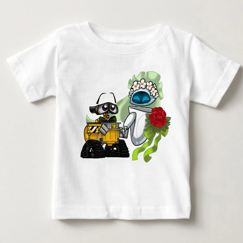 

Clothes for Big Kids WALL E Anime T-shirt Top Cotton Children T Shirt New Design High Quality Digital Boys T shirt