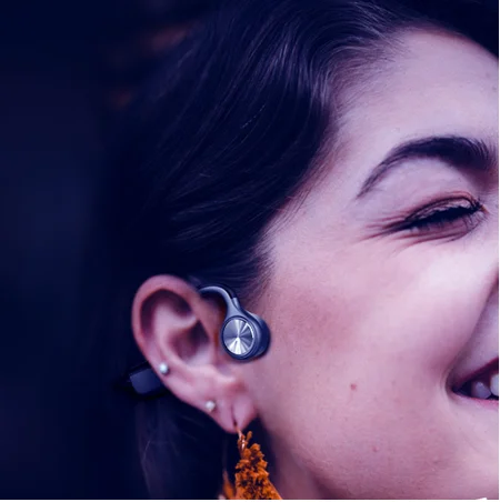 Gray E9 Bone Conduction Bluetooth Headset Wireless Bluetooth 5.0 Open Binaural Stereo Bone Conduction Earphones Sports Portable