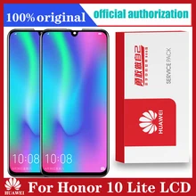 Para huawei honor 10 lite display lcd digitador assembléia tela de toque com quadro versão global 6.21