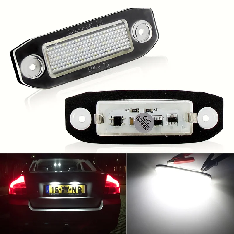 

2Pcs LED License Number Plate Lights Lamp 12V White SMD Car Styling Lamp For Volvo S80 XC90 S40 V60 XC60 S60 V70 XC70 C70 V50