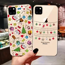 Милая Рождественская силиконовая крышка для iPhone 11 Pro Max, мягкий чехол с рисунком Санта Клауса для iPhone 6 6s 7 8 Plus Xs XR XS MAX X