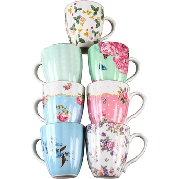 

Popular Albert design fine bone china cheap porcelain coffee mug
