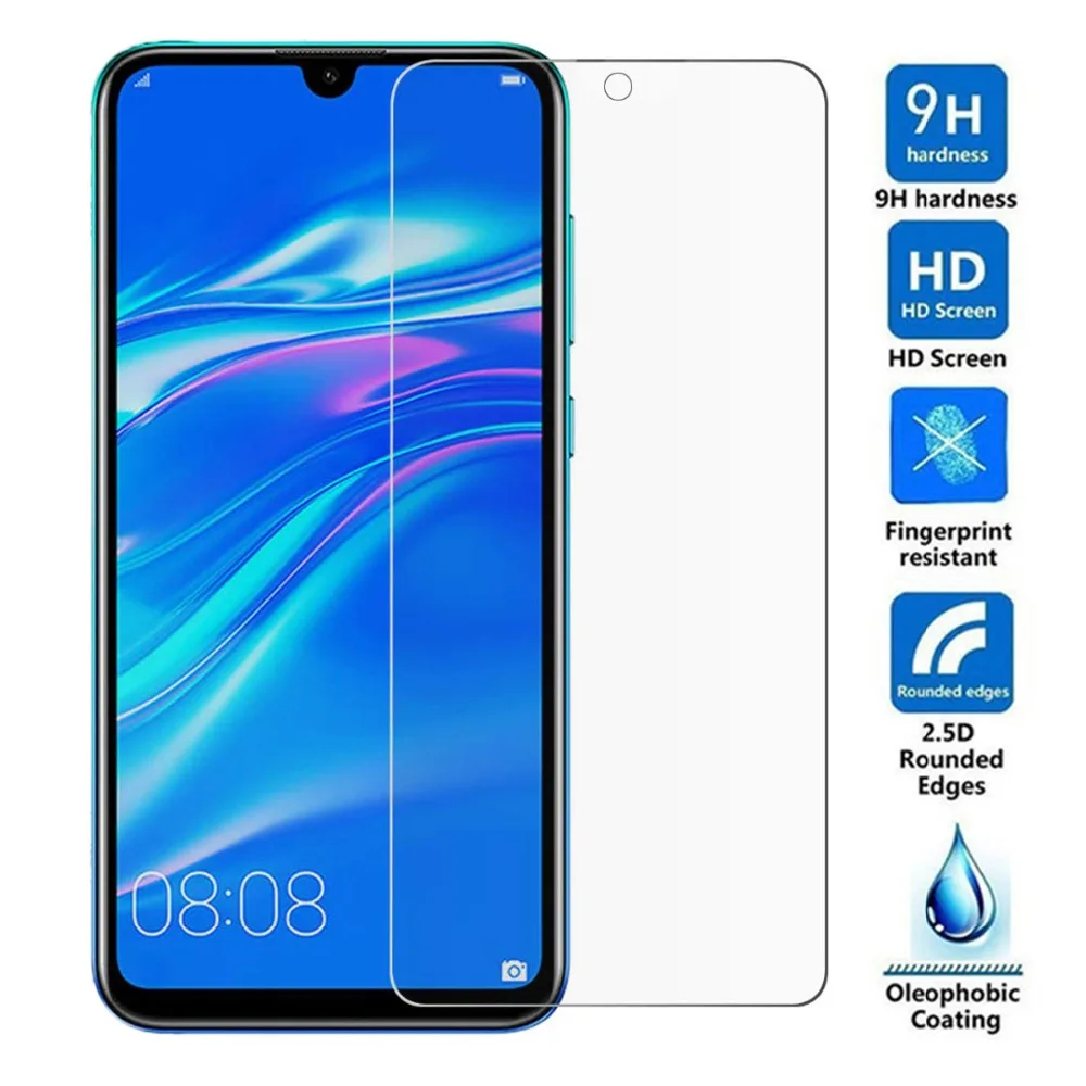 

2PCS Tempered Glass for Huawei Honor 10i 8A 10 Lite 8C 8X 8 P20 P30 Pro P Smart 2019 Protective Film Screen Protector