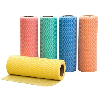 

Disposable Dish Cloth Reusable Dish Towels Kitchen Paper Towels Multipurpose Cleaning Towels 5Rolls Dish Cloth
