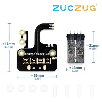 

Raspberry Pi Zero W Micro USB to type A USB adapter board Expansion board USB power supply