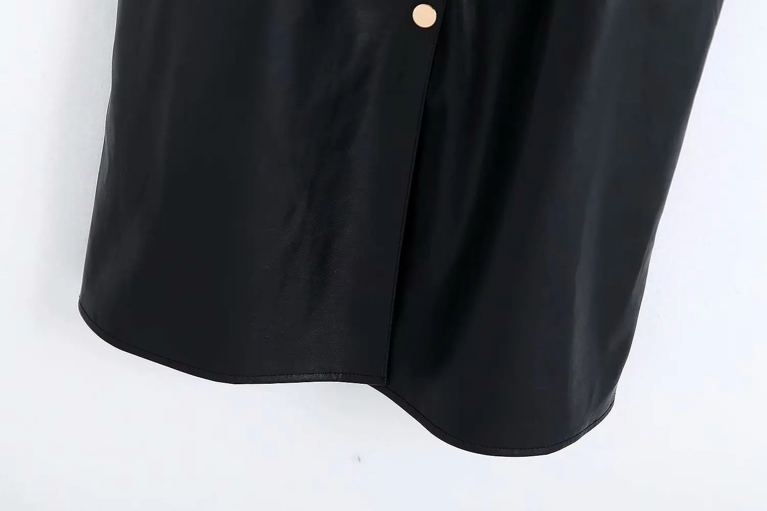 LANMREM, модное женское платье из искусственной кожи, весна-лето, однобортная одежда с коротким рукавом и двойными карманами, YH695