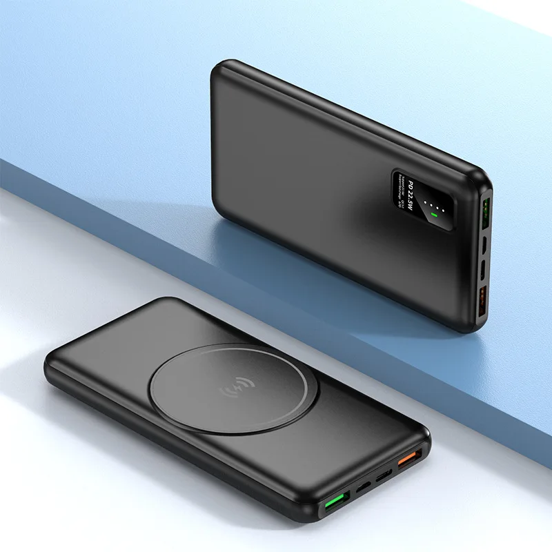 fast charging power bank 15W Magnetic Qi Wireless Charger Power Bank 20000mAh for iPhone 12 Samsung S21 Xiaomi Poverbank PD 22.5W Fast Charging Powerbank portable charger for android