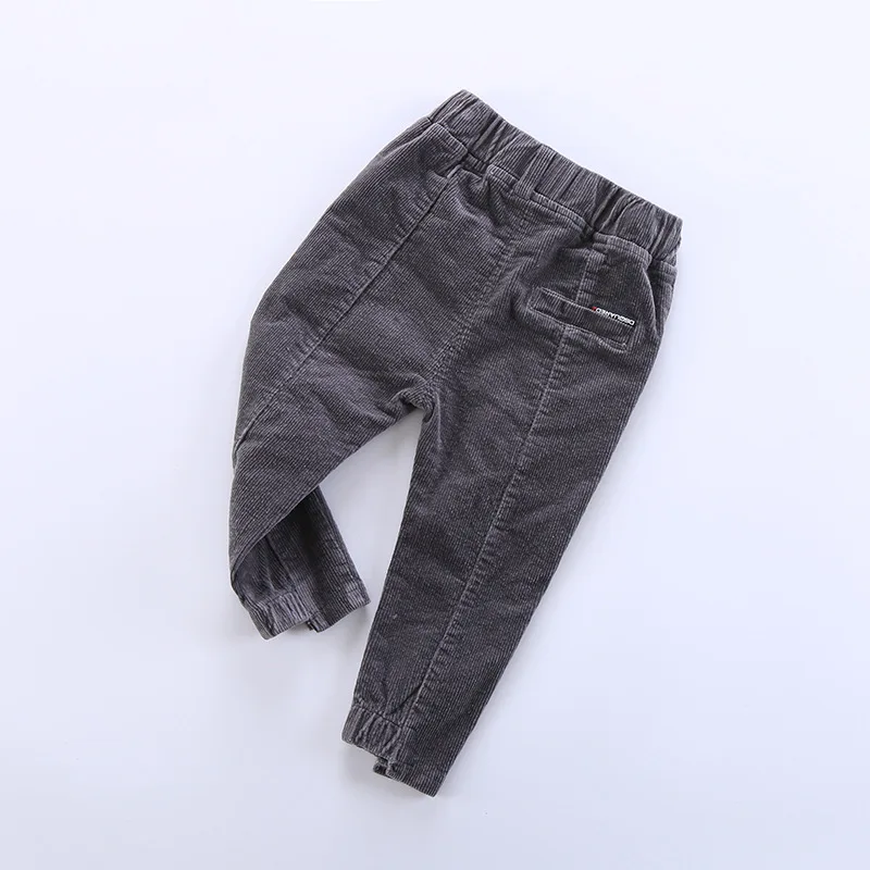Spring Childrenswear New Style BOY'S Corduroy Trousers Baby Elasticity Creative Pants Feet Dislocation Pants