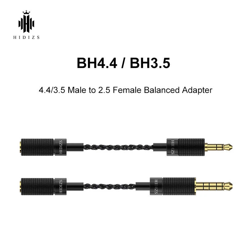 

HIDIZS BH4.4 BH3.5 4.4/3.5 Male to 2.5 Female Balanced Adapter for of 4.4/3.5mm interface Audio output and 2.5mm interface IEM