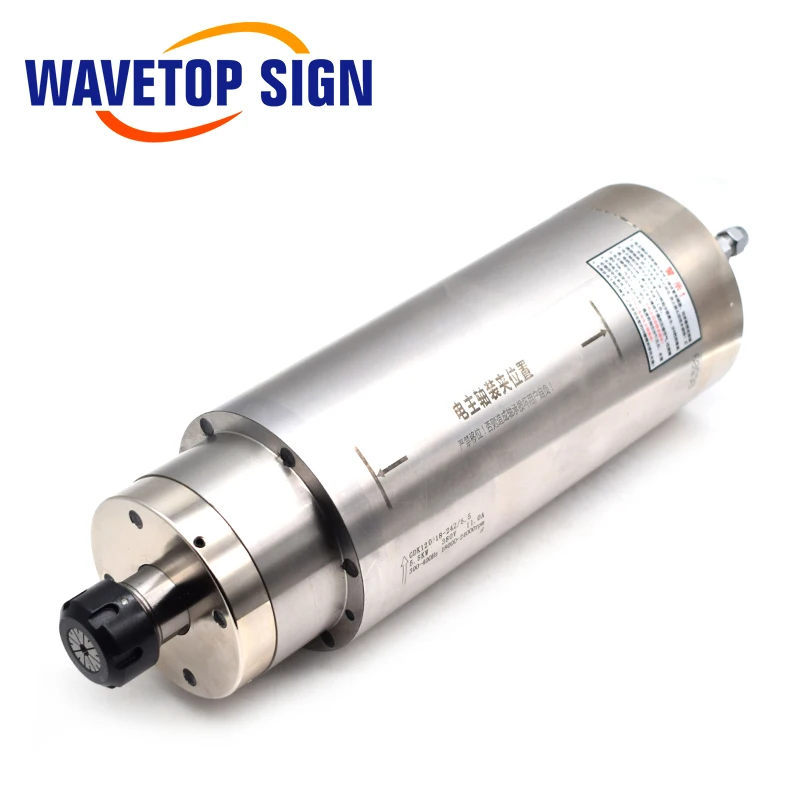 

GDK120-18-24Z-5.5 CNC Water Cooled Spindle Motor Metal Milling 5.5kw 220V 19A 380V 11A ER25 for Router Tools