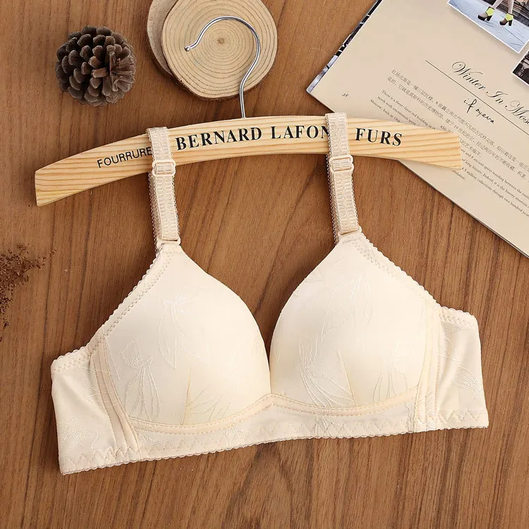 Yue li lai 329 Non-Steel Ring Boneless Students GIRL'S Light Color Thin Small Bust Development Period Bra School Uniform Underwe