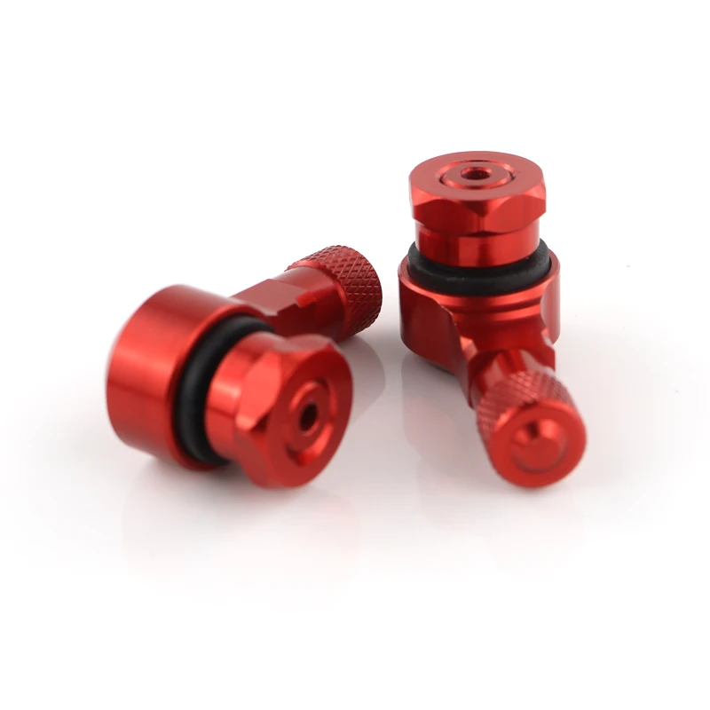 red Аксессуары для мотоциклов с ЧПУ бескамерные колеса шины струны клапана 90 градусов 11,3 мм для Kawasaki 1400GTR спереди и сзади - Цвет: red