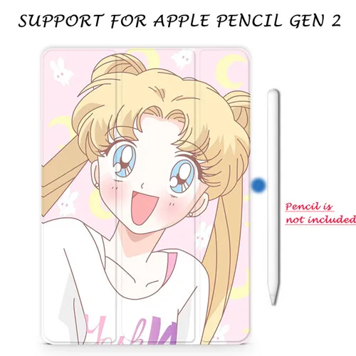 Милый Элегантный чехол Sailormoon для девочек, для 11-дюймового iPad Pro, Прочный Магнитный Тонкий Смарт-Чехол для iPad Pro 11 выпуска(3-го поколения - Цвет: T shirt girl