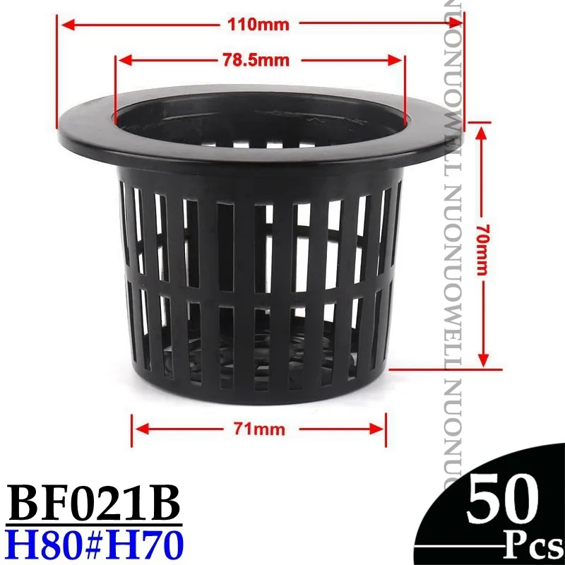 decorative indoor flower pots 50Pcs Black Hydroponic Baskets Mesh Pot Net Cup Hydroponic Aeroponic Planting Grow Nursery Pots Organic Soilless Plant garden Flower Pots & Planters