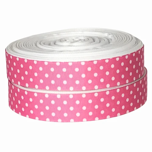 

50 ярдов, 16 мм, 22 мм, 25 мм, 38 мм, 50 мм, 75 мм, в горошек, печатная корсажная/фоновая лента для Рождественского украшения, «сделай сам», банты для волос, брелоки, поделки