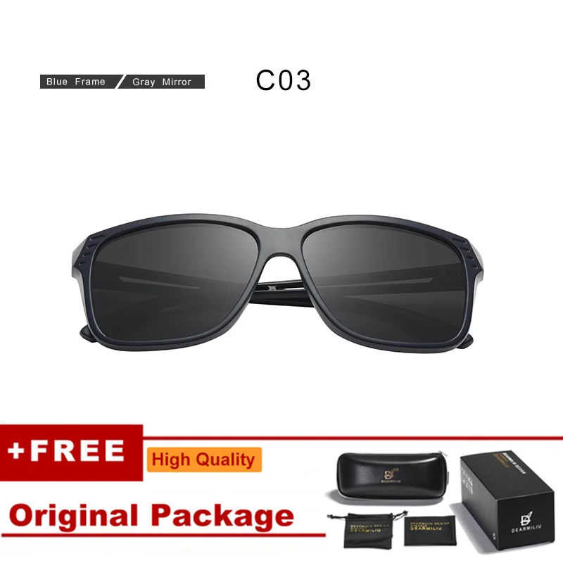 C03 Dark blue black DEARMILIU Новые Унисекс Роскошные солнцезащитные очки для женщин и мужчин высокого качества для рыбалки, вождения, спортивные солнцезащитные очки gafas de sol - Lenses Color: C03 Dark blue black