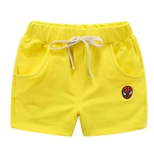 Детские шорты летние детские брюки хлопковые пляжные шорты для мальчиков Повседневные детские брюки с вышивкой штаны с эластичной резинкой на талии