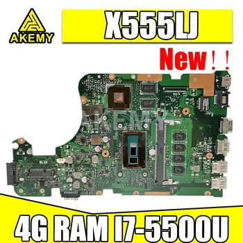 شراءلوحة أم Akmey X555LJ Mainboard W / 4GB RAM I7-5500U 2GB لأجهزة الكمبيوتر المحمول Asus X555LNB X555LN X555LD X555LB X555LJ X555LF