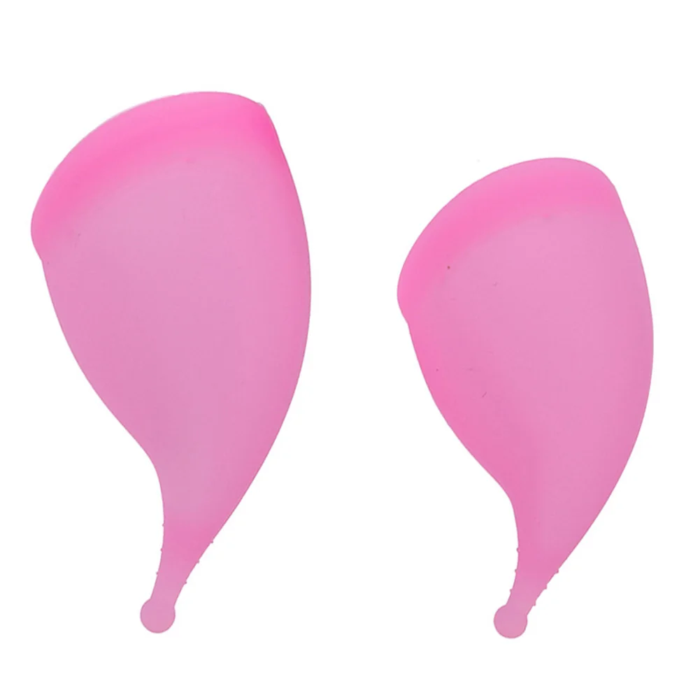 Pink Санитарный контейнер для влагалища, менструальная чашка, многоразовая, гибкая, для женской гигиены, мягкий силиконовый период, портативный, забота о здоровье, леди - Цвет: Pink