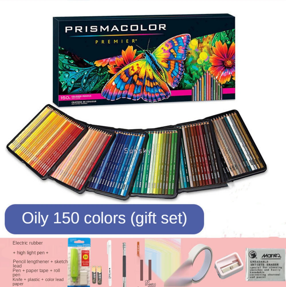 72 150 High Quality School Office Prismacolor Drawing Colured Watercolor  Pencil Art Supplies color Stationery Wooden Artist Kit - AliExpress