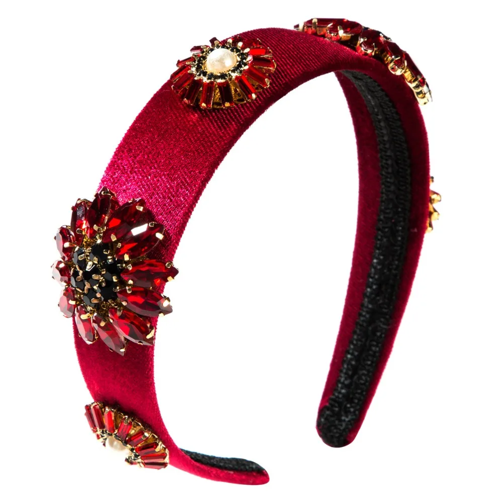Dvacaman повязка на голову в стиле барокко с цветком и искусственным жемчугом для женщин, золотая металлическая повязка пчелка, роскошный свадебный головной убор, аксессуары для волос