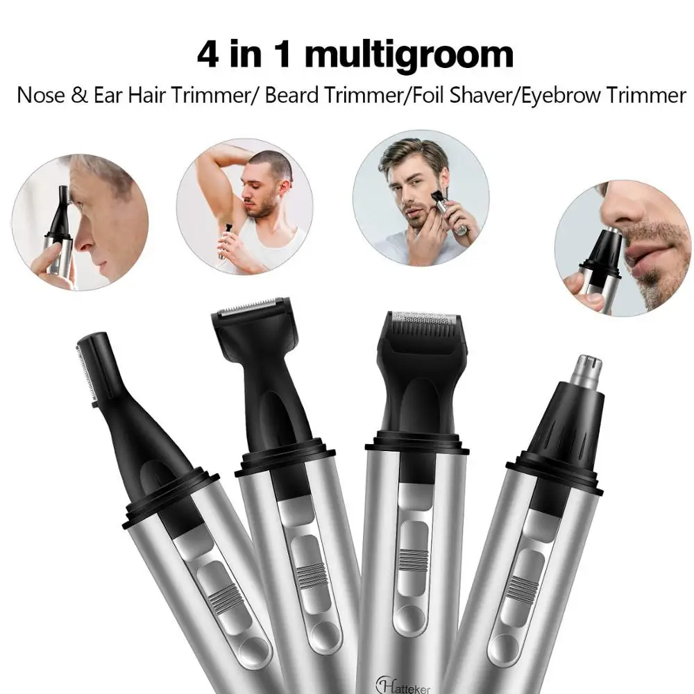 Multifunction waterproof nose trimmer ear hair trimmer electric hair cutting machine for men trimmer for nose AA battery power