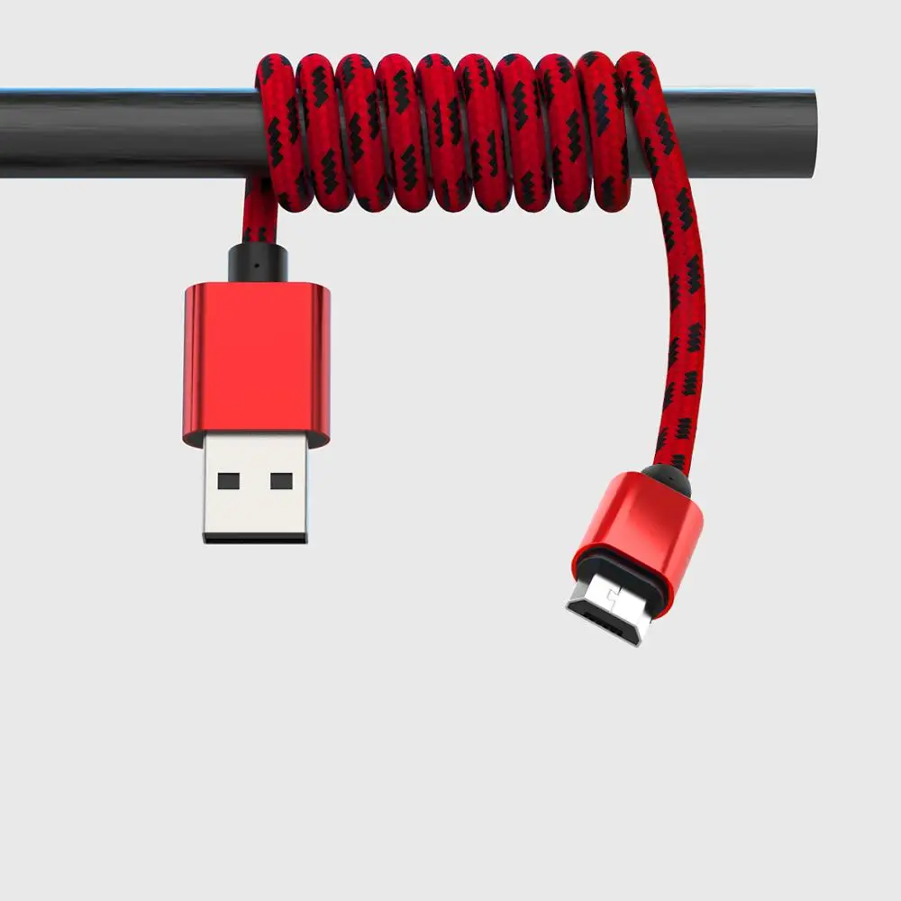For Micro Red Usb-кабель 2A для быстрой зарядки USB type-C кабель из алюминиевого сплава с оплеткой для зарядки мобильного телефона кабель Micro usb для зарядки и передачи данных - Цвет: For Micro Red