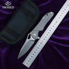 NKAIED Maker 3 ножа Керамический шарикоподшипник Флиппер складной нож S35vn() TC4 ручка карманный нож для кемпинга и охоты