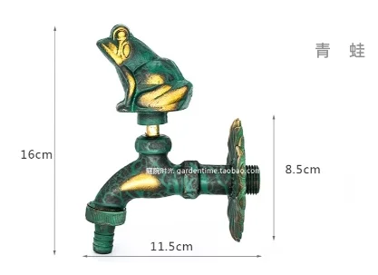 outdoor garden faucet animal shape Bibcock antique brass Fat cat tap for washing mop/Garden watering Animal faucet - Цвет: 3