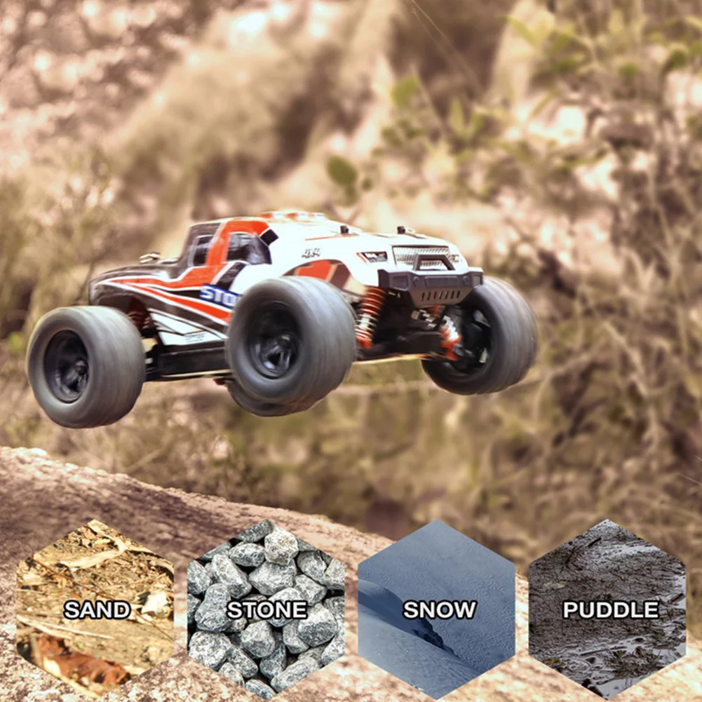 

Outdoor Kids RC Car Anti Collision High Speed Gift Truck All Terrain 2.4GHz Model Off Road 1:18 Toys 4WD