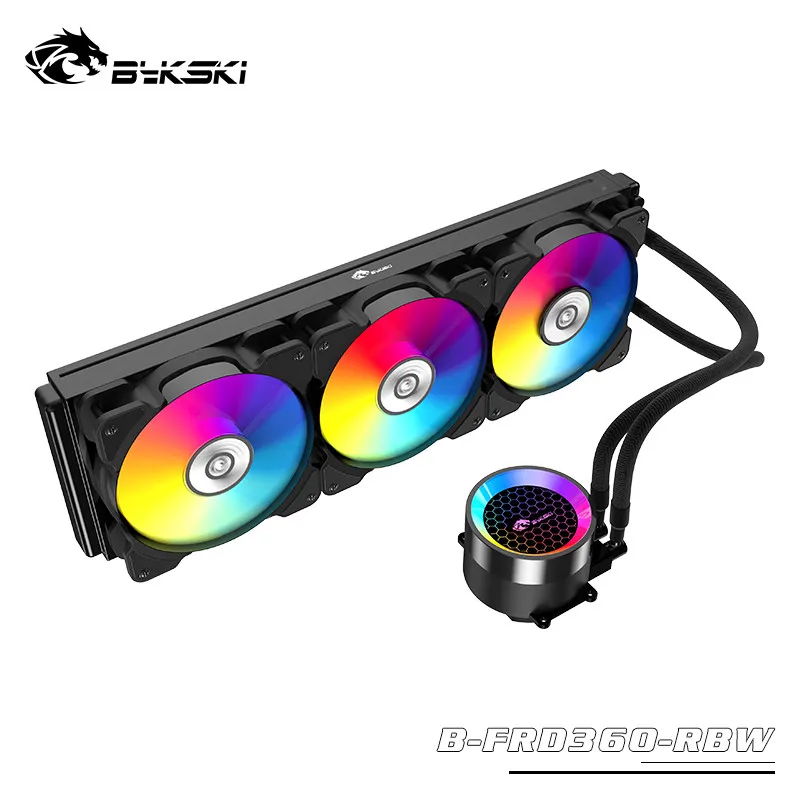 Best Price Bykski Water Cooling Kit 360 Heatsink CPU cooler One-Piece RBW 5V 3Pin Support Motherboard D-RGB AURA SYNC New Arrival