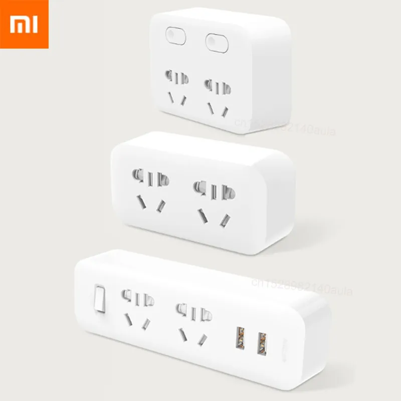 

Original Xiaomi Mijia Power Strip Converter Portable Plug Travel Adapter for Home Office 5V 2.1A 2 Sockets 2 USB Fast Charging